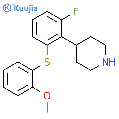 Piperidine, 4-[2-fluoro-6-[(2-methoxyphenyl)thio]phenyl]- structure