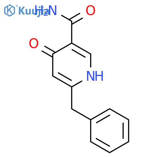6-benzyl-4-oxo-1,4-dihydropyridine-3-carboxamide structure