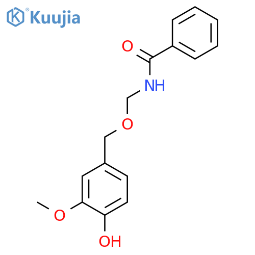 Benzamide, N-[(4-hydroxy-3-methoxyphenyl)methoxymethyl]- structure