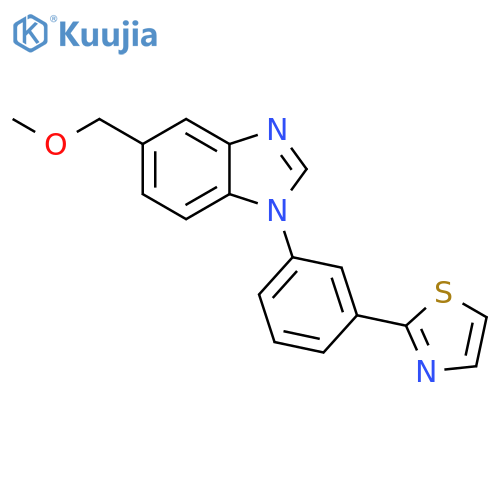 1H-BENZIMIDAZOLE, 5-(METHOXYMETHYL)-1-[3-(2-THIAZOLYL)PHENYL]- structure