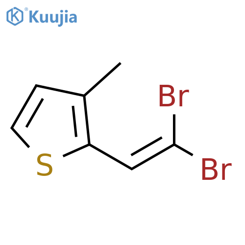 Thiophene, 2-(2,2-dibromoethenyl)-3-methyl- structure
