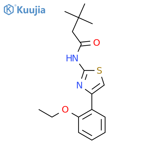 N-[4-(2-ethoxyphenyl)-1,3-thiazol-2-yl]-3,3-dimethylbutanamide structure