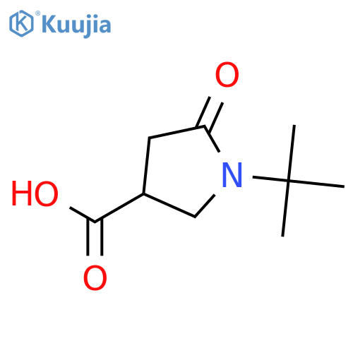 1-tert-butyl-5-oxopyrrolidine-3-carboxylic acid structure