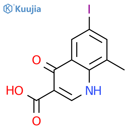 6-Iodo-8-methyl-4-oxo-1,4-dihydro-3-quinolinecarboxylic acid structure