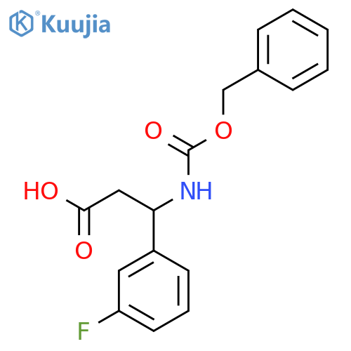 3-{(benzyloxy)carbonylamino}-3-(3-fluorophenyl)propanoic acid structure