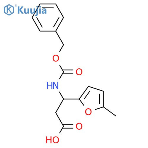 3-{(benzyloxy)carbonylamino}-3-(5-methylfuran-2-yl)propanoic acid structure