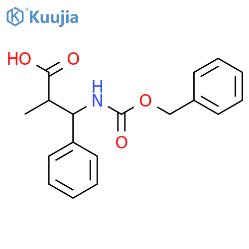 3-{[(Benzyloxy)carbonyl]amino}-2-methyl-3-phenylpropanoic acid structure