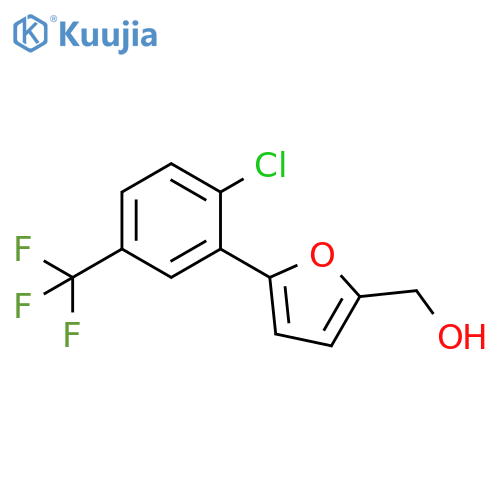 {5-2-Chloro-5-(trifluoromethyl)phenyl-2-furyl}methanol structure