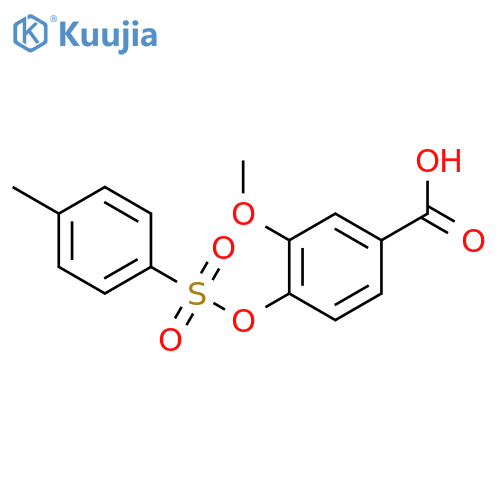 3-methoxy-4-(4-methylbenzenesulfonyl)oxybenzoic acid structure