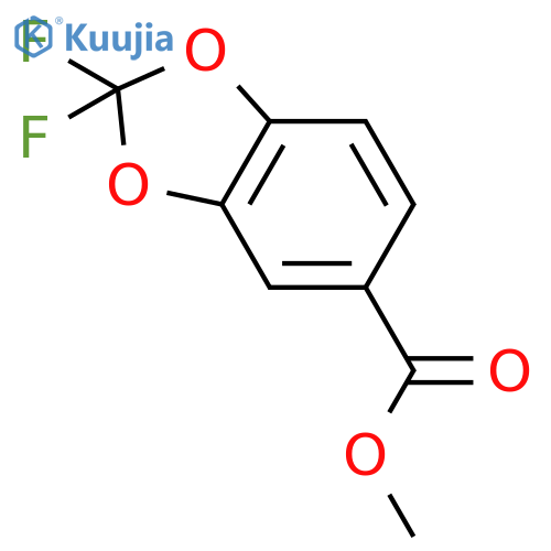 methyl 2,2-difluoro-2H-1,3-benzodioxole-5-carboxylate structure