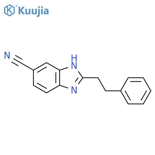1H-Benzimidazole-5-carbonitrile, 2-(2-phenylethyl)- structure