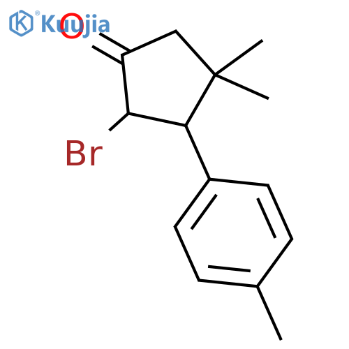 CYCLOPENTANONE, 2-BROMO-4,4-DIMETHYL-3-(4-METHYLPHENYL)- structure