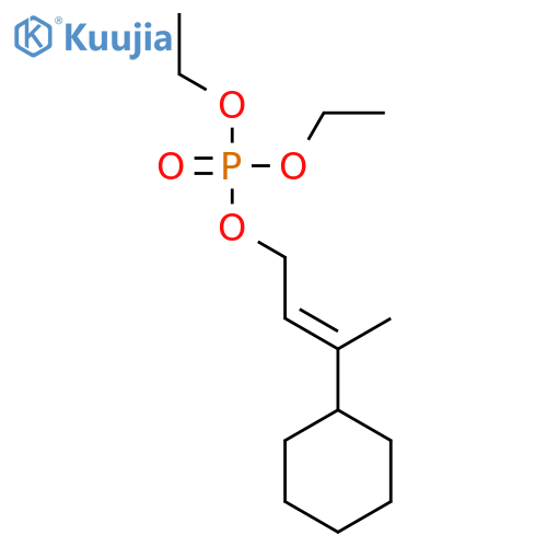 Phosphoric acid, (2E)-3-cyclohexyl-2-butenyl diethyl ester structure