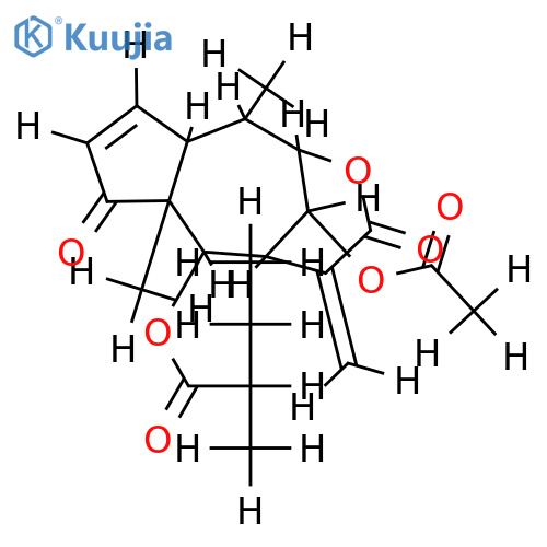 4-oxo-6alpha-(2-methylbutyryloxy)-linearifol-2,11(13)-dien-8beta-yl-acetate structure
