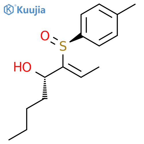 2-Octen-4-ol, 3-[(S)-(4-methylphenyl)sulfinyl]-, (2E,4S)- structure