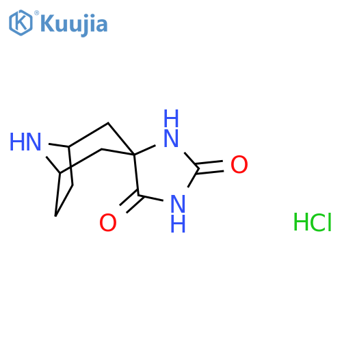 spiro[8-azabicyclo[3.2.1]octane-3,5-imidazolidine]-2,4-dione;hydrochloride structure