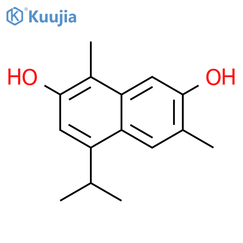 1,6-dimethyl-4-(propan-2-yl)naphthalene-2,7-diol structure