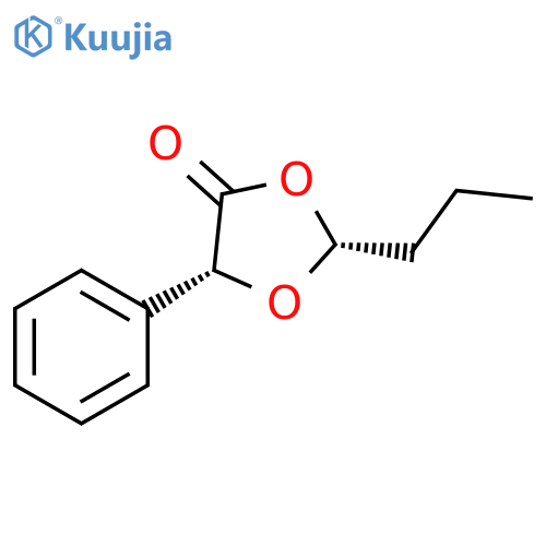 1,3-Dioxolan-4-one, 5-phenyl-2-propyl-, (2R,5R)-rel- structure