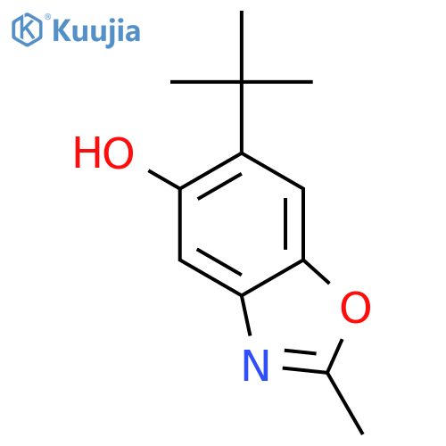 5-BENZOXAZOLOL, 6-(1,1-DIMETHYLETHYL)-2-METHYL- structure