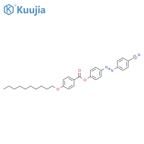 Benzoic acid, 4-(decyloxy)-, 4-[(4-cyanophenyl)azo]phenyl ester structure