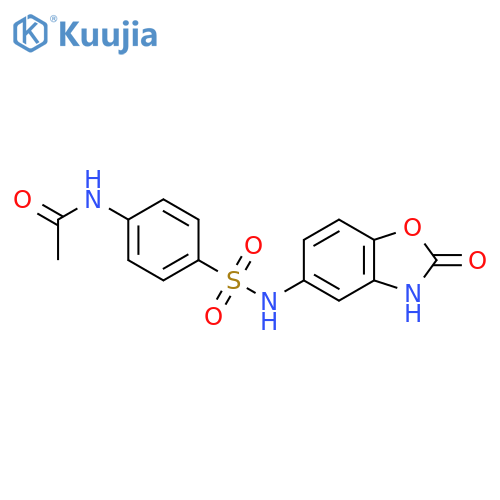 Acetamide,N-[4-[[(2,3-dihydro-2-oxo-5-benzoxazolyl)amino]sulfonyl]phenyl]- structure