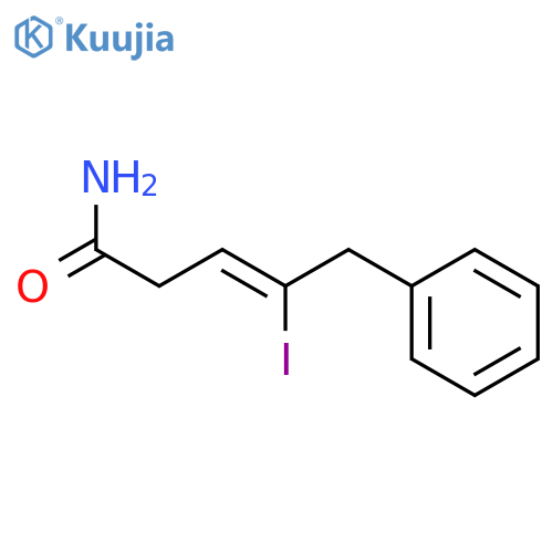 3-PENTENAMIDE, 4-IODO-5-PHENYL-, (3Z)- structure