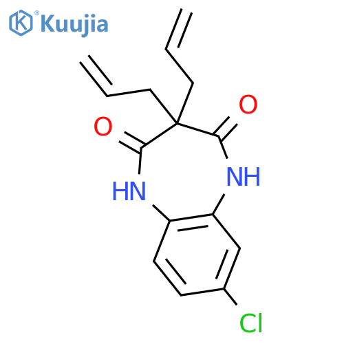 1H-1,5-Benzodiazepine-2,4(3H,5H)-dione,7-chloro-3,3-di-2-propen-1-yl- structure