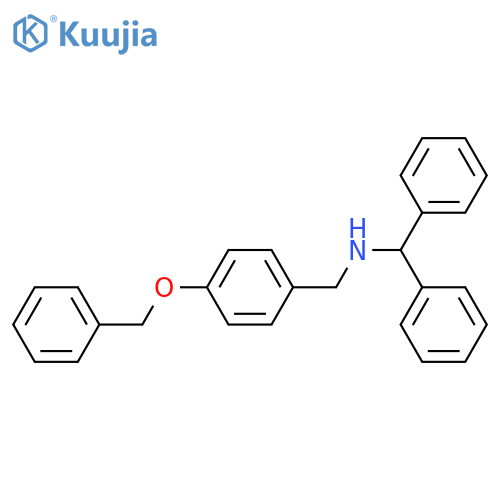 {[4-(Benzyloxy)phenyl]methyl}(diphenylmethyl)amine structure