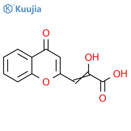 2-Propenoic acid, 2-hydroxy-3-(4-oxo-4H-1-benzopyran-2-yl)- structure
