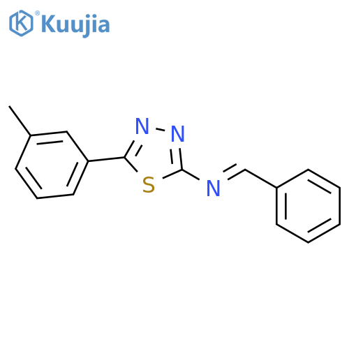1,3,4-THIADIAZOL-2-AMINE, 5-(3-METHYLPHENYL)-N-(PHENYLMETHYLENE)- structure