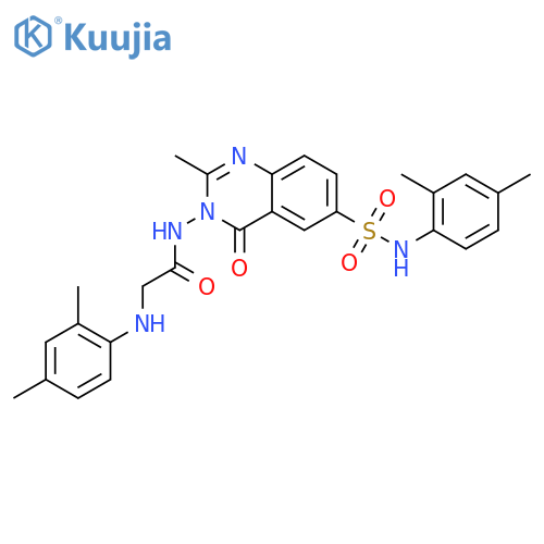Acetamide,2-[(2,4-dimethylphenyl)amino]-N-[6-[[(2,4-dimethylphenyl)amino]sulfonyl]-2-methyl-4-oxo-3(4H)-quinazolinyl]- structure