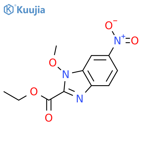 1H-Benzimidazole-2-carboxylic acid, 1-methoxy-6-nitro-, ethyl ester structure
