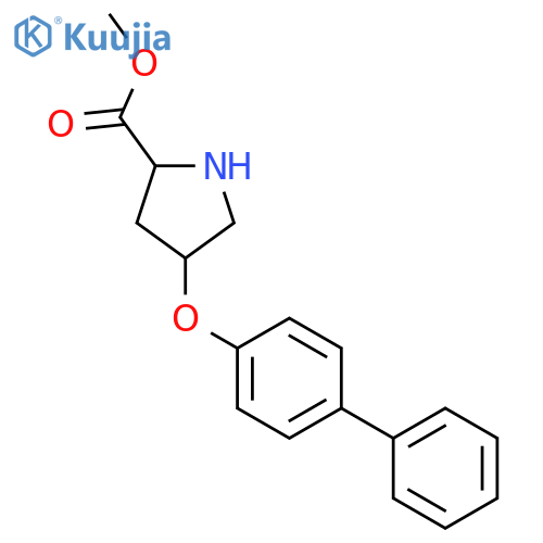 Methyl (2S,4S)-4-([1,1'-biphenyl]-4-yloxy)-2-pyrrolidinecarboxylate structure