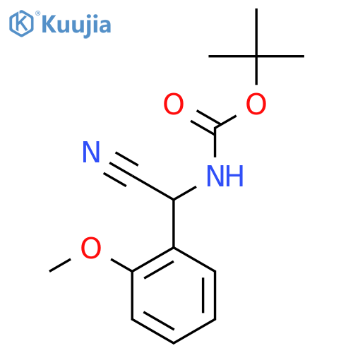 tert-Butyl N-cyano(2-methoxyphenyl)methylcarbamate structure