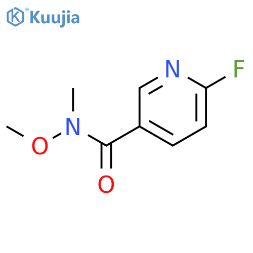 3-Pyridinecarboxamide, 6-fluoro-N-methoxy-N-methyl- structure