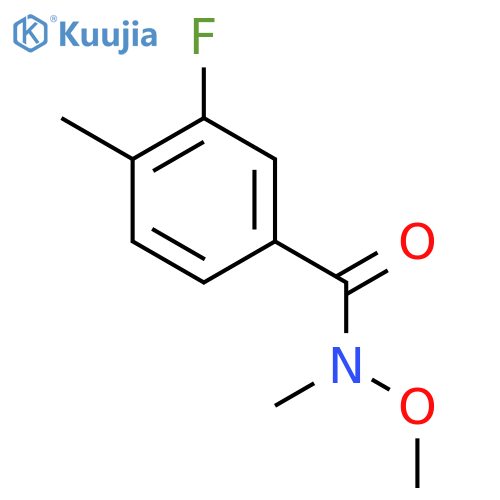 3-fluoro-N-methoxy-N,4-dimethylbenzamide structure