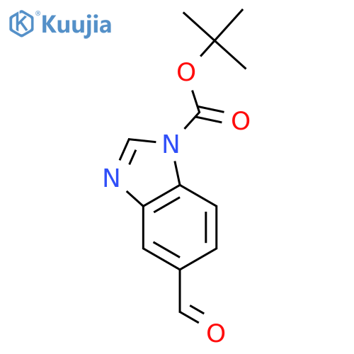 1H-Benzimidazole-1-carboxylic acid, 5-formyl-, 1,1-dimethylethyl ester structure