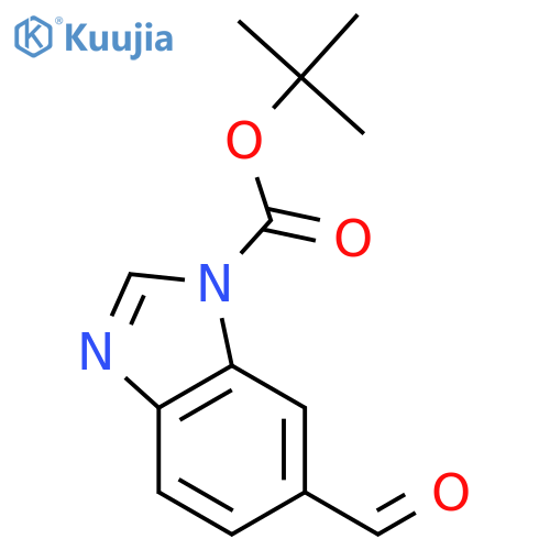 1H-Benzimidazole-1-carboxylic acid, 6-formyl-, 1,1-dimethylethyl ester structure
