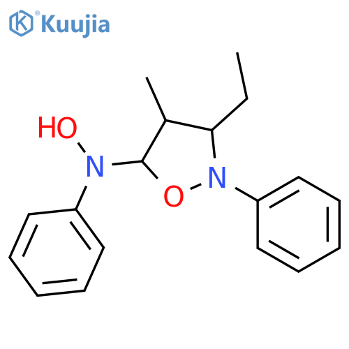 5-Isoxazolidinamine, 3-ethyl-N-hydroxy-4-methyl-N,2-diphenyl- structure