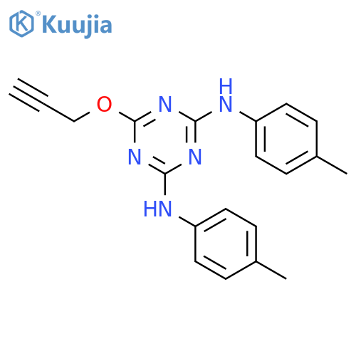 1,3,5-Triazine-2,4-diamine, N,N'-bis(4-methylphenyl)-6-(2-propynyloxy)- structure