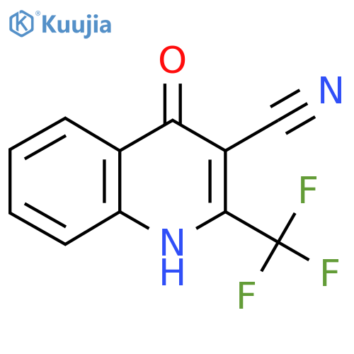 4-Hydroxy-2-(trifluoromethyl)quinoline-3-carbonitrile structure