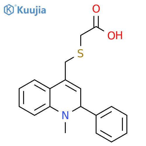 Acetic acid, [[(1,2-dihydro-1-methyl-2-phenyl-4-quinolinyl)methyl]thio]- structure