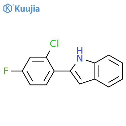 2-(2-Chloro-4-fluorophenyl)-1H-indole structure