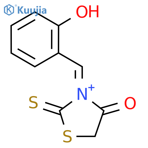 Thiazolidinium, 3-[(2-hydroxyphenyl)methylene]-4-oxo-2-thioxo- structure