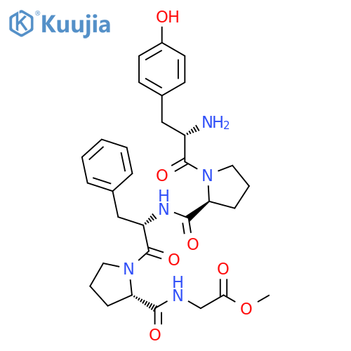 Glycine, N-[1-[N-(1-L-tyrosyl-L-prolyl)-L-phenylalanyl]-L-prolyl]-, methylester structure