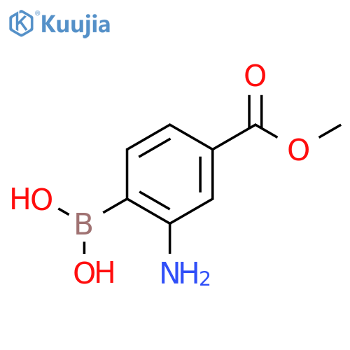 (2-Amino-4-(methoxycarbonyl)phenyl)boronic acid hydrochloride structure