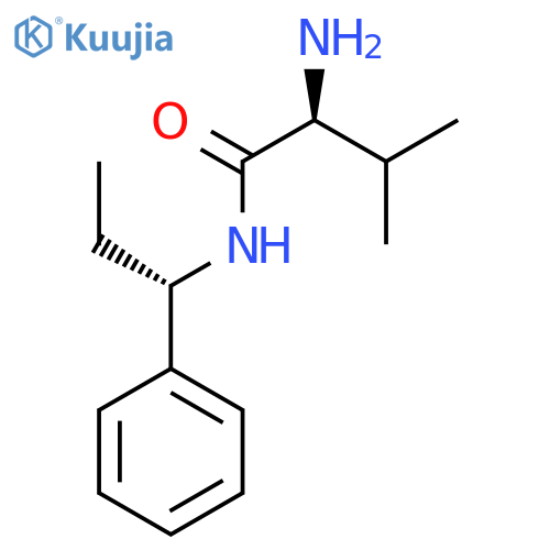 Butanamide, 2-amino-3-methyl-N-[(1S)-1-phenylpropyl]-, (2S)- structure