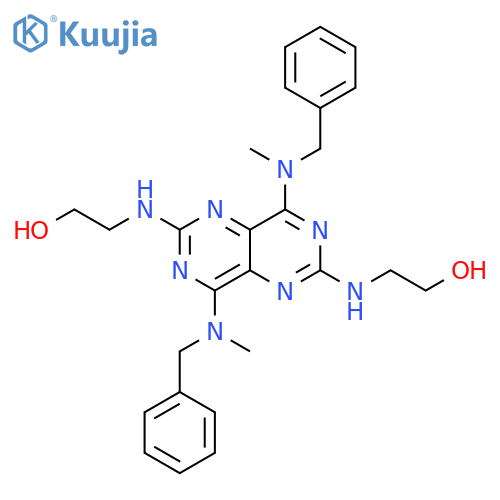 Ethanol,2,2'-[[4,8-bis[methyl(phenylmethyl)amino]pyrimido[5,4-d]pyrimidine-2,6-diyl]diimino]bis- structure