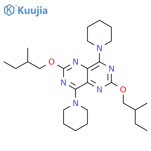 PYRIMIDO[5,4-D]PYRIMIDINE, 2,6-BIS(2-METHYLBUTOXY)-4,8-DI-1-PIPERIDINYL- structure