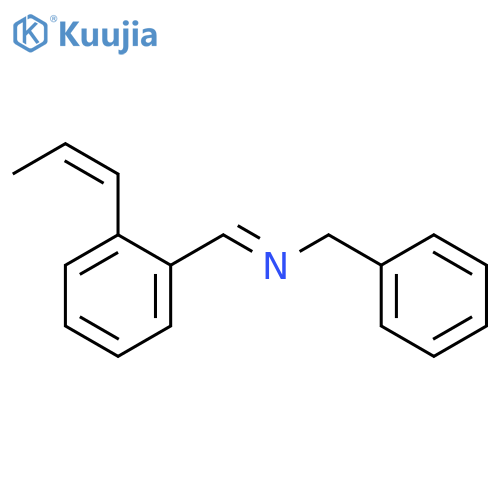 BENZENEMETHANAMINE, N-[[2-(1Z)-1-PROPENYLPHENYL]METHYLENE]- structure
